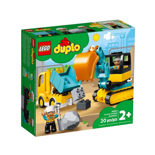 Lego kocke Duplo 10931 Tovornjak in bager na gosenicah Slike