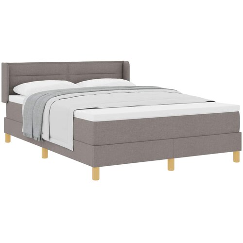 vidaXL Box spring krevet Sivo-smeđa 200 x 140 cm tkanina Cene