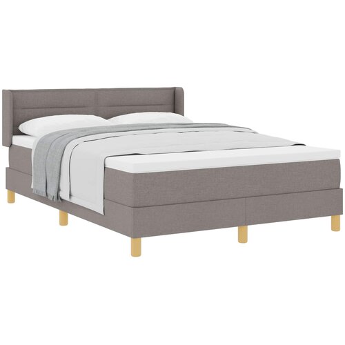 vidaXL Postelja z vzmetnico z vzmetnico Taupe 200 x 140 cm Poliester, (5000128495) Cene