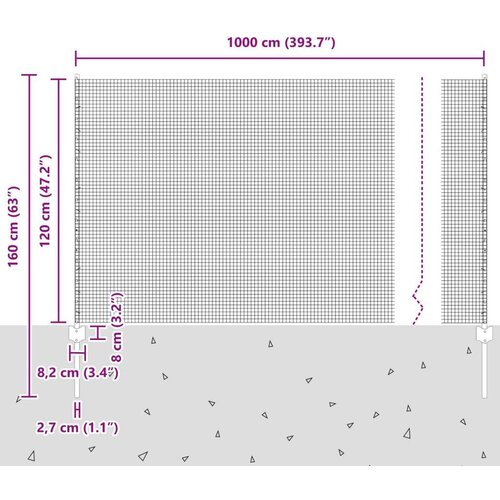 vidaXL Zavarena Žičana Ograda s 10 U Stabljikama Siva 1.2x10 m Čelik Cijene