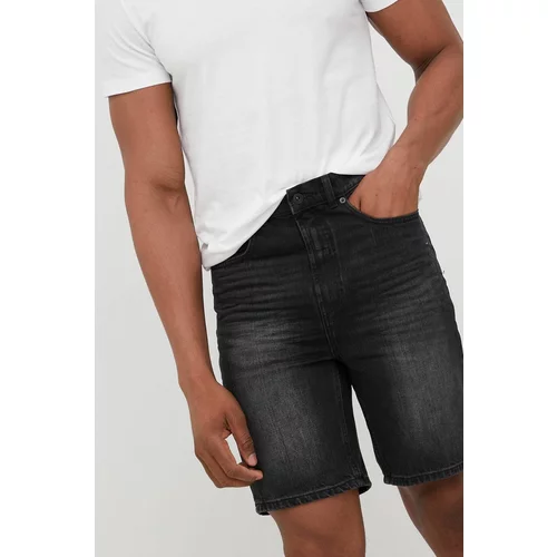 Solid Traper kratke hlače za muškarce, boja: crna