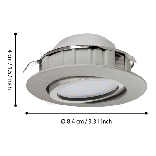 Eglo 95853 - KOMPLET 3x ugradnih LED svetala PINEDA LED/4,9W/230V Cene
