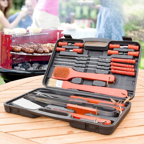  Žar v kovčku Barbecase InnovaGoods 18 Kosi Slike