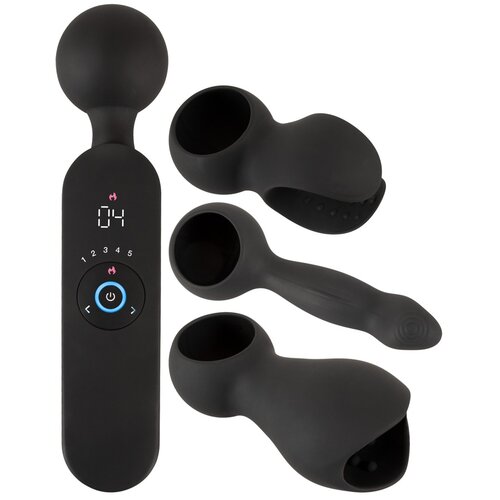 Coup!es Choice Wand Vibrator with 3 Attachments Black Slike