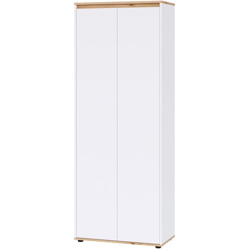 CARRYHOME GARDEROBNA OMARA bela, hrast artisan Slike