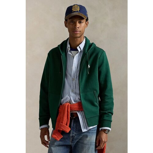 Polo Ralph Lauren Dukserica boja: zelena, s kapuljačom, bez uzorka, 710881517 Cijene