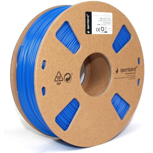 Gembird 3DP-ABS1.75-01-B ABS Filament za 3D stampac 1.75mm, kotur 1KG BLUE Slike