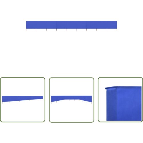  The Living Store 9-panelni vetrobran tkanina 1200x160 cm sinje moder - Vetrobran, (21743106) Cene