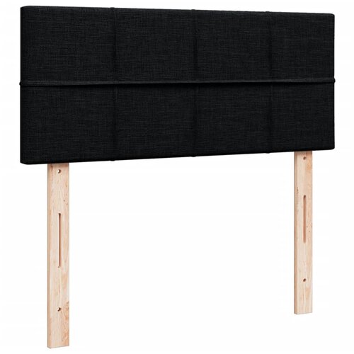  Krevet s oprugama i madracem crni 120 x 200cm od tkanine Slike