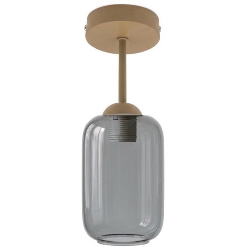 Brilagi LED plafonski luster R GLASS 1xE27/60W/230V preč. 14 cm bež/dimno siva Slike