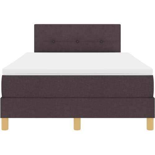  LED Box Spring Krevet Tamno smeđa 120 x 200 cm tkanina Slike