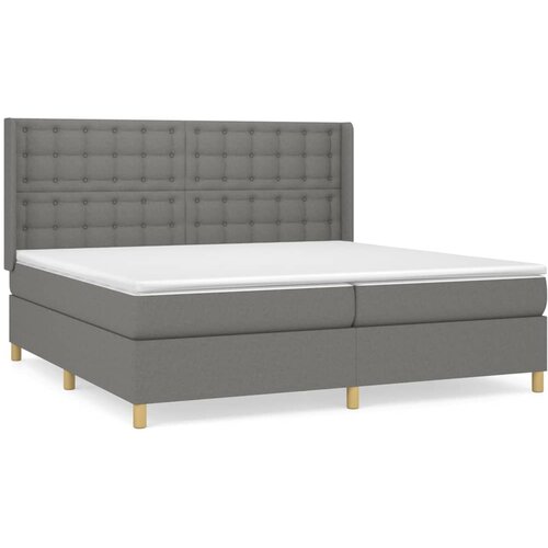 Maison Chic Box spring postelja - Vzmetna postelja z vzmetnico temno siva 200x200 cm blago SL20242, (21893690) Cene