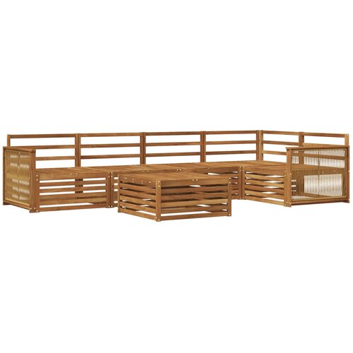 vidaXL Zunanja garnitura za sedenje 6 pcs Naravna Masiven les akacije, (5000282467) Cene