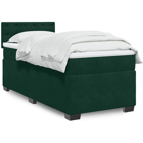 Box spring krevet s madracem tamnozeleni 100x200 cm bar&scaron;unasti Cijene