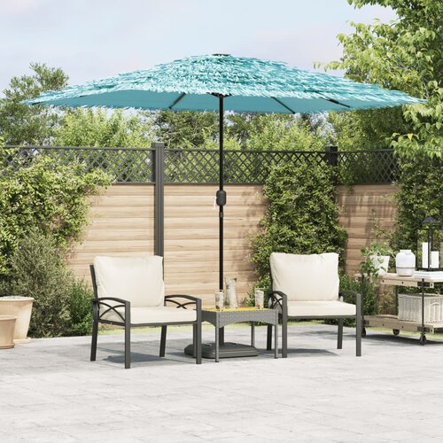 VidaXL Vrtni suncobran s čeličnom &amp;scaron;ipkom plavi 300 x 200 x 250 cm Slike
