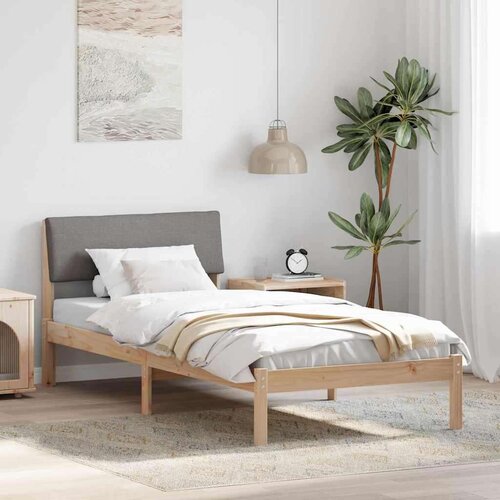 vidaXL Kovinska posteljna konstrukcija Rjava in taupe 90 x 190 cm Cene