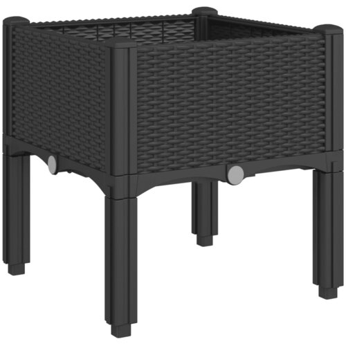  Vrtna sadilica s nogama crna 40 x 40 x 42 cm PP Slike