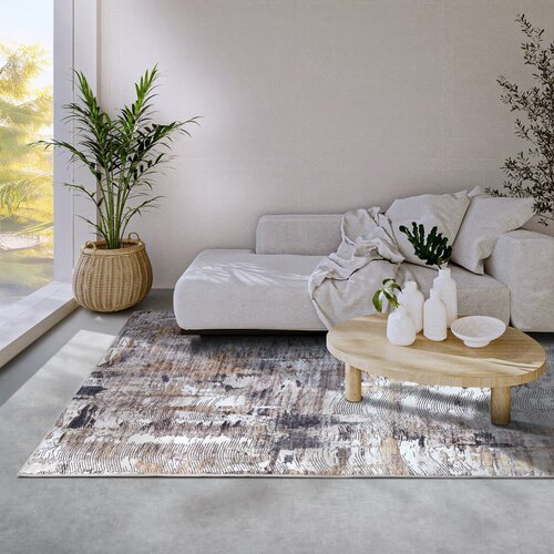 Elle Decoration Svetlo siva preproga 160x230 cm Malard Anthracite Gold &amp;ndash; Slike