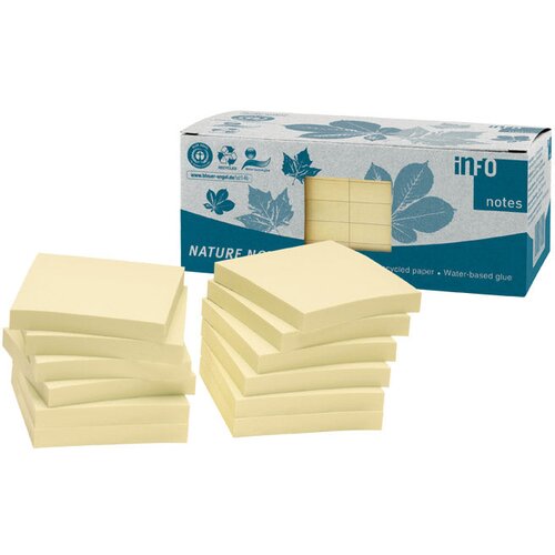 Blok samoljepljiv 75x75mm 12x100L Nature Global Notes 5654-11box žuti Cijene