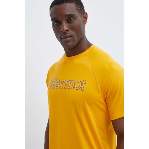 Marmot Sportska majica kratkih rukava Windridge Graphic boja: žuta, s tiskom