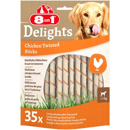 8in1 8 in 1 Delights Twisted Sticks za male pse piletina - 70 komada Cijene