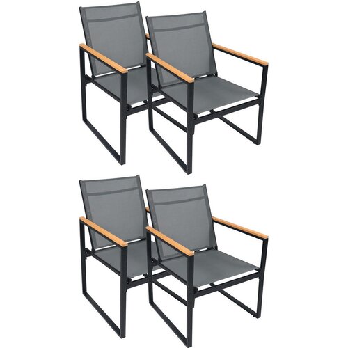 Gardenson Set Vrtnih Stolov Volasi, Antracit, 4 Kos Slike