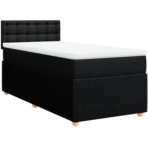 vidaXL Krevet s oprugama i madracem crni 90x200 cm od tkanine Cijene