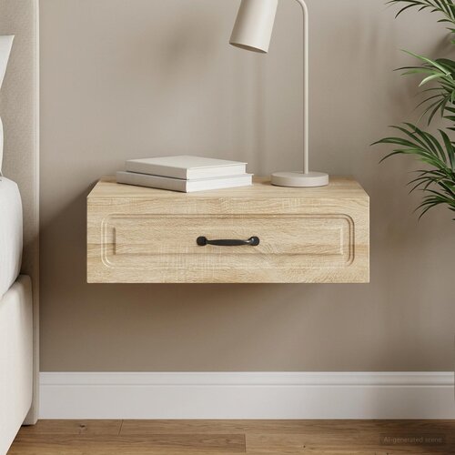 Stolna montirana na zid Hrast sonoma 59 x 34,5 x 17 cm Slike