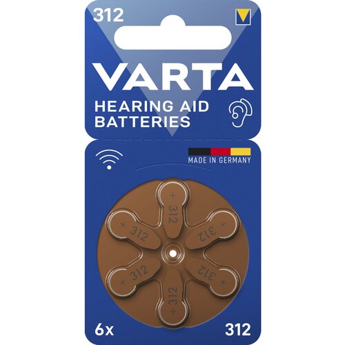 Varta Hearing Aid Batteries 10 Bli 6 gumbne celice ZA 312 cink-zračni 1.4 V 6 kos, (20641234) Cene