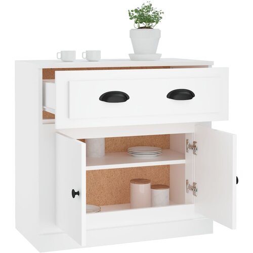  Komoda bijela 70 x 35,5 x 67,5 cm od konstruiranog drva Slike
