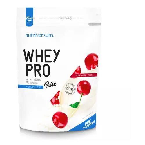 NUTRIVERSUM whey pro - prvoklasni čist protein surutke - jogurt višnja 1kg Cene