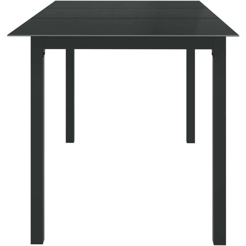 In vrtni stol crni 150 x 90 x 74 cm od aluminija i stakla Slike