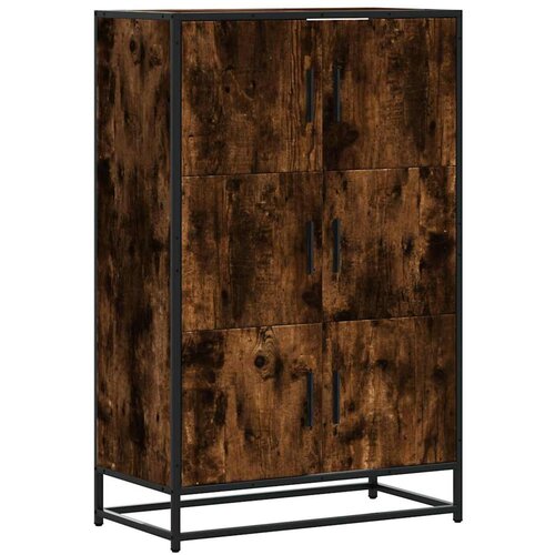 Maison Chic Visoka omara - Komoda - Predalnik dimljen hrast 68x35x106,5 cm inž. les in kovina, (21720029) Slike