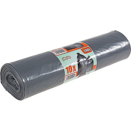  Vreče za smeti (240 l, sive, 10 kosov) Slike