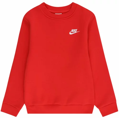 Nike Sportswear Sweater majica 'Club Fleece' crvena / bijela