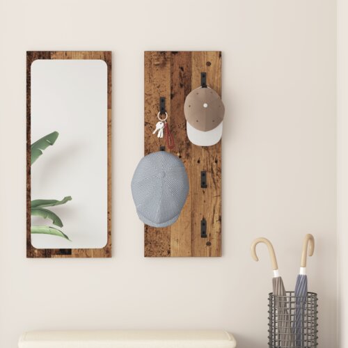 VidaXL Vje&amp;scaron;alica za kapute na zidu Zidne Staro drvo 30 x 1.5 x 80 cm Slike