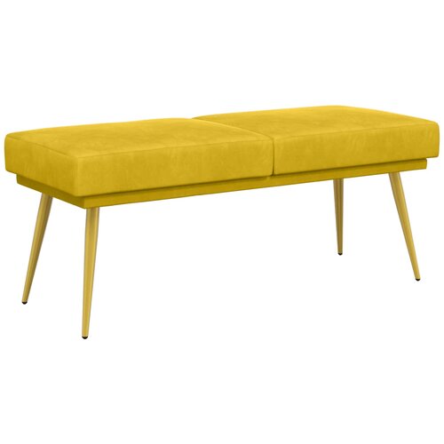  Klupa s dvostrukim slojem Žuta 120 x 45 x 46 cm Bar&amp;scaron;un Slike