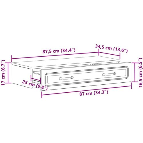 Stolna montirana na zid Staro drvo 87 5 x 34 5 x 17 cm Slike