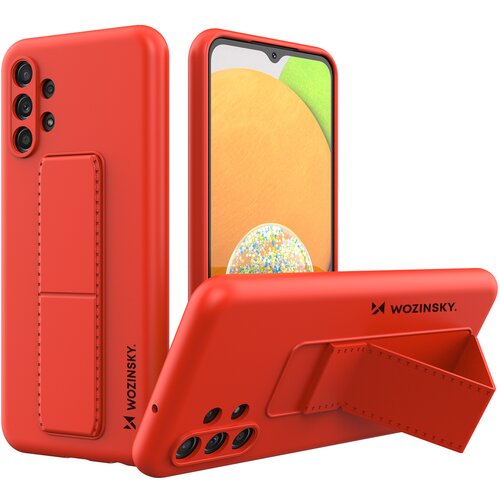 Wozinsky Silikonski ovitek s stojalom za Samsung Galaxy A13 5G Kickstand Case rdeč, (21974401) Cene