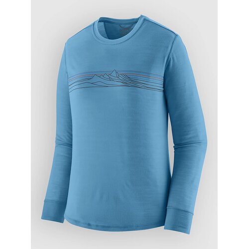 Patagonia Cap Cool Merino Blend Graphic Lycra z dolgimi rokavi strata stripe / shore blue Cene