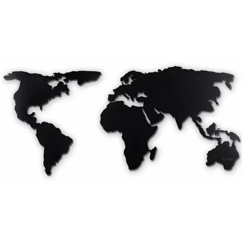 Bystag Črna kovinska stenska dekoracija World Map XL