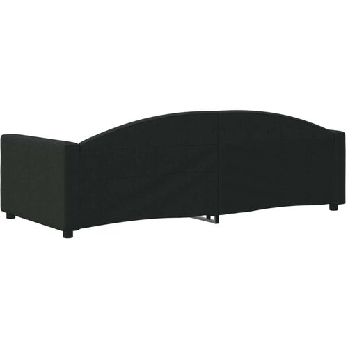 VidaXL Dnevni krevet crni 90 x 200 cm od tkanine Slike