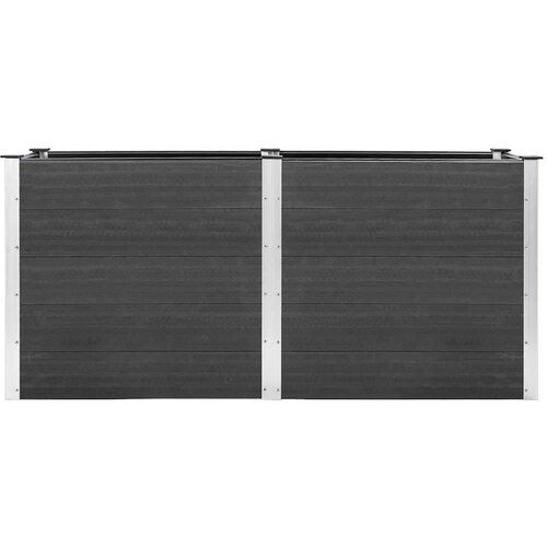 vidaXL Visoka greda 200x50x91 cm WPC siva Cene
