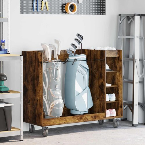 Golf ormar s kotačem Jednobojno Dimljeni hrast 120 x 45 x 98 cm Cijene