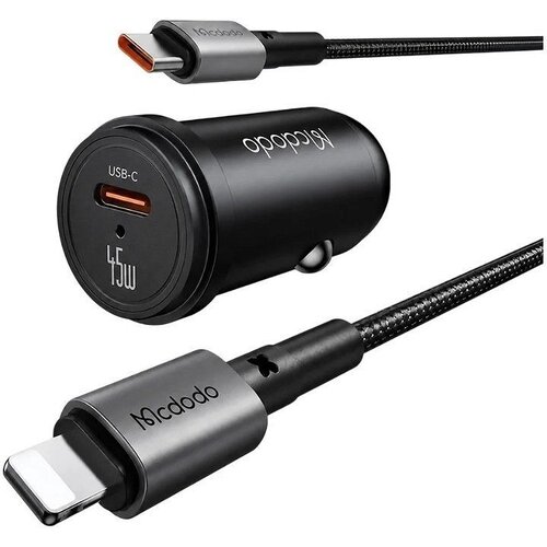 McDodo CC-7495 SET AUTO PUNJAČ 45W USB-C + KABL 36W TIP-C NA LIGHTNING DUŽINA 1,2m Slike