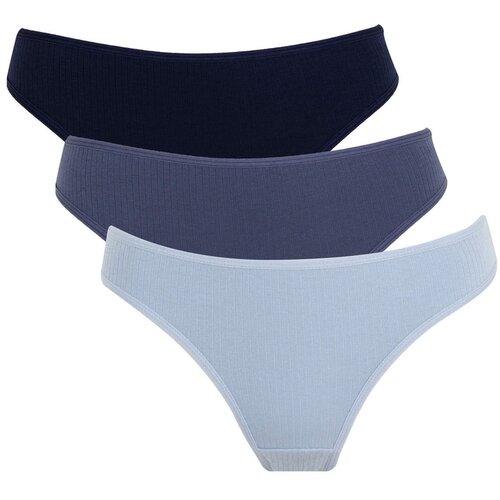Defacto 3 piece Ribana Brazilian Panties Set Slike