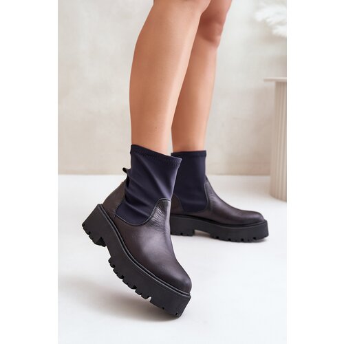 Zazoo 2947 Slip-On Women's Boots Made of Natural Leather Black Cijene