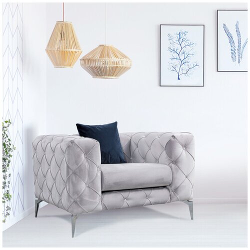 Atelier Del Sofa Svetlo siv fotelj Como – Cene
