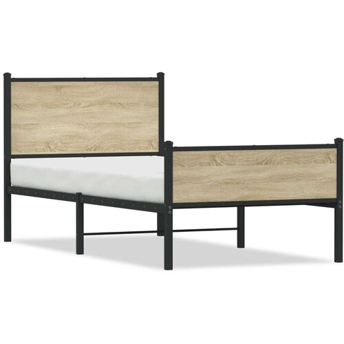 Metalni okvir kreveta s uzglavljem i podnožjem 107 x 203 cm Cijene