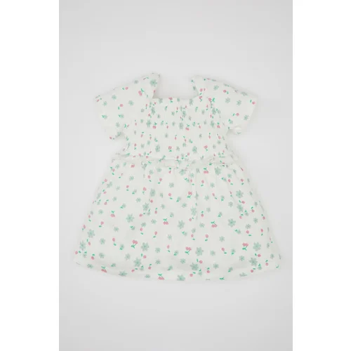 Defacto Baby Girl Floral Short Sleeve Dress